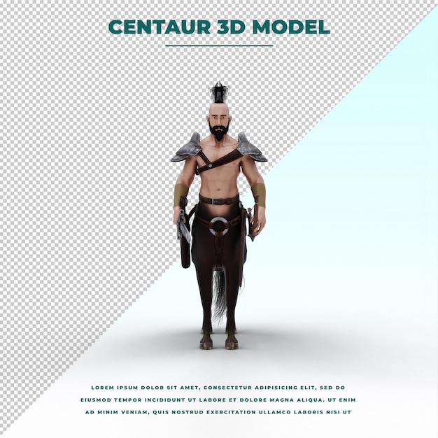 Centauro mitologia grega criatura meio homem meio cavalo modelo isolado