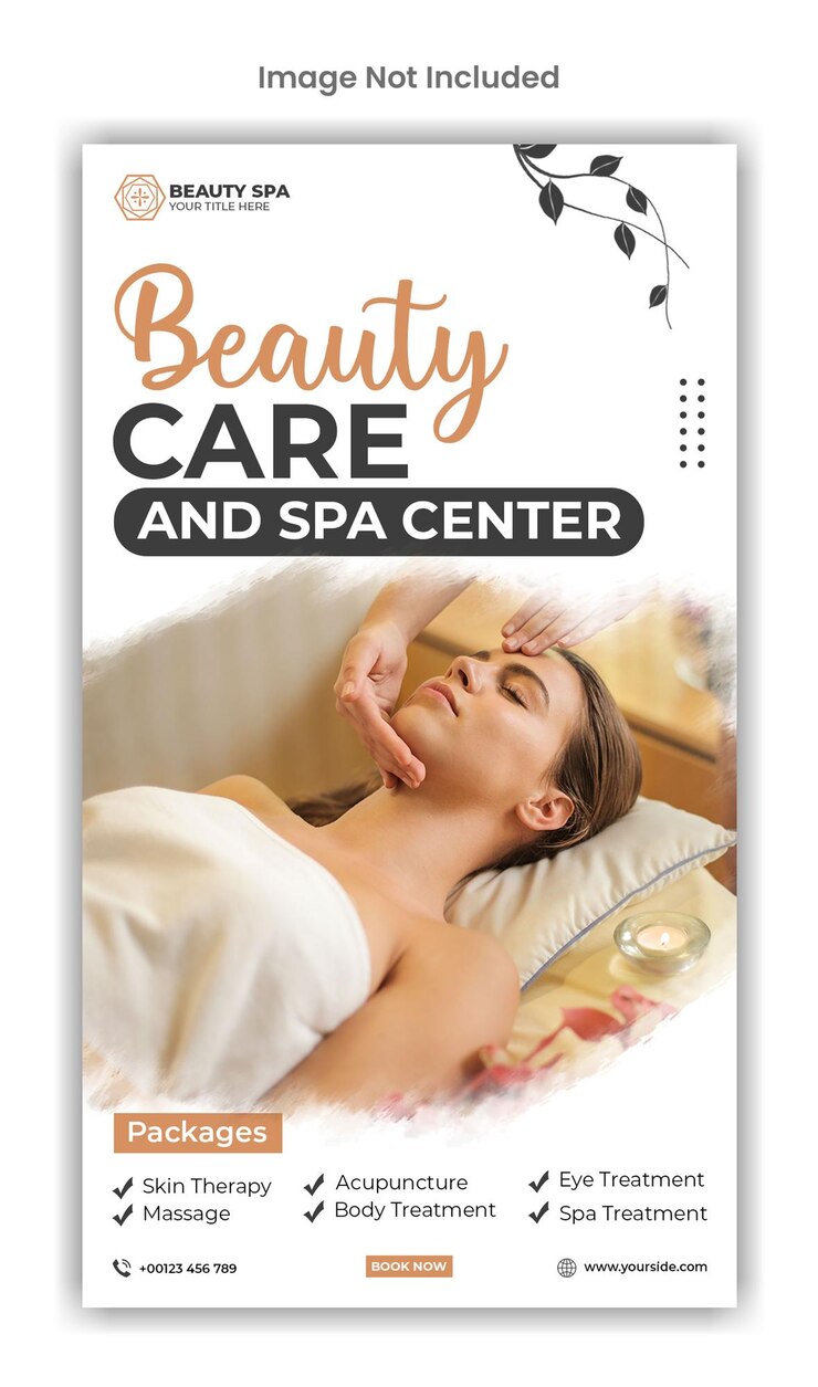 PSD centro de belleza y spa diseño de plantilla de historia de instagram de redes sociales