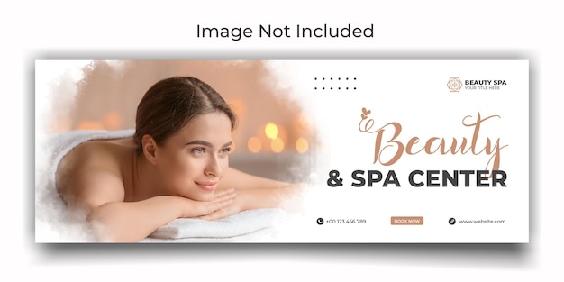 PSD centro de belleza y spa diseño de plantilla de portada de redes sociales o facebook