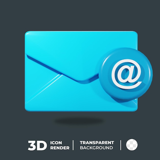 PSD centro de correo de servicio al cliente de icono 3d