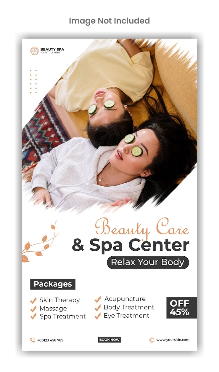 PSD centro de cuidado de la belleza y spa diseño de plantilla de historia de instagram de redes sociales