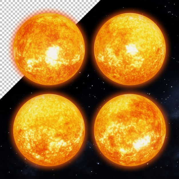 Centro de sol de renderização 3d do universo do sistema solar