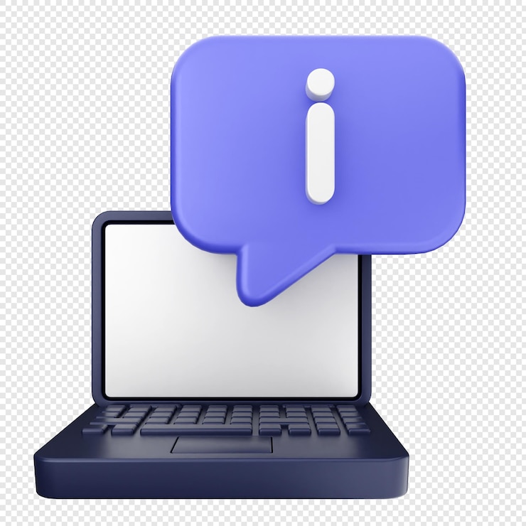 PSD centro de suporte de helpdesk 3d informação de serviço de portátil