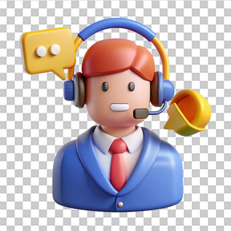 PSD centro de llamadas 3d icono de servicio de soporte consulta al cliente línea directa centro de llamadas ayuda vectorial moderno y de moda en estilo 3d