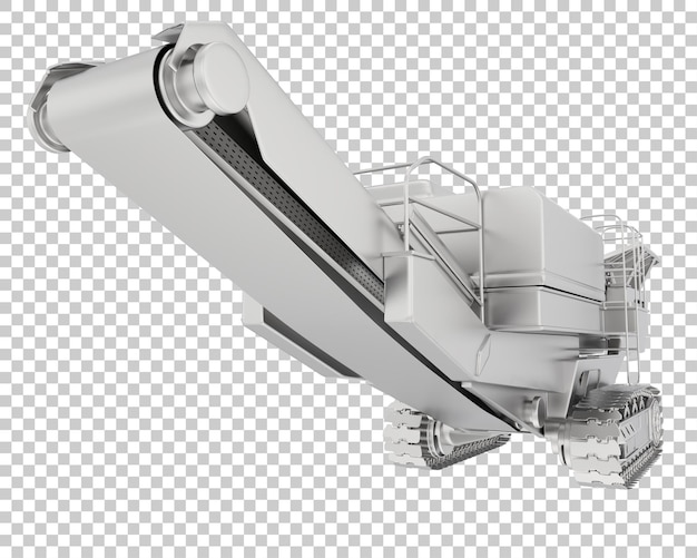 Cepilladora en frío sobre fondo transparente Ilustración de renderizado 3d