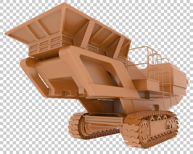 Cepilladora en frío sobre fondo transparente Ilustración de renderizado 3d