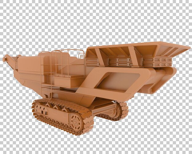 Cepilladora en frío sobre fondo transparente Ilustración de renderizado 3d