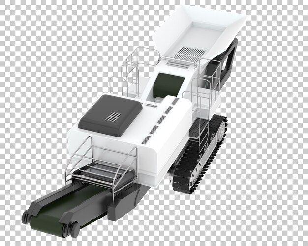 Cepilladora en frío sobre fondo transparente Ilustración de renderizado 3d