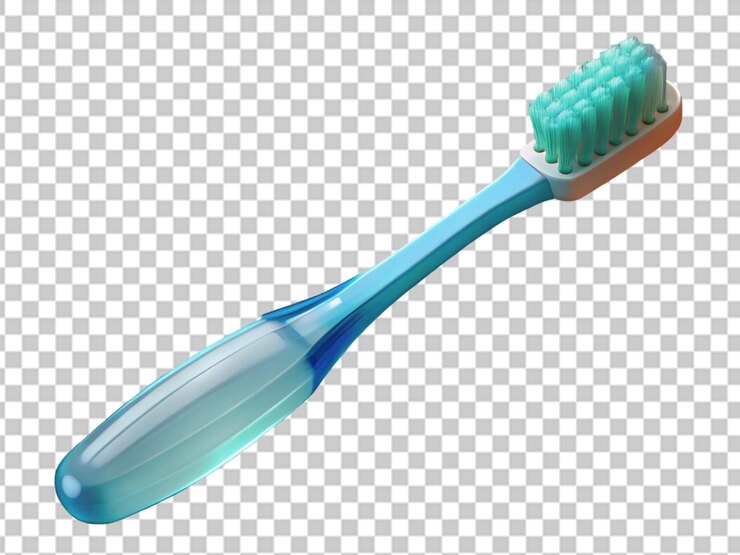 PSD cepillo de dientes sobre un fondo transparente