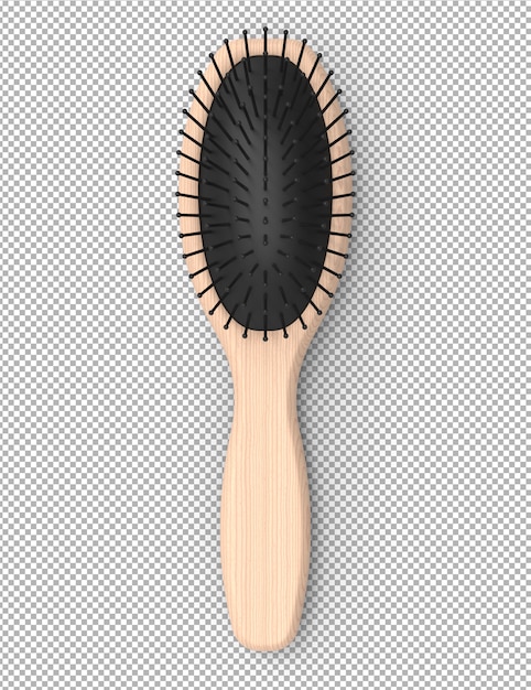 Cepillo de pelo 3D render aislado.