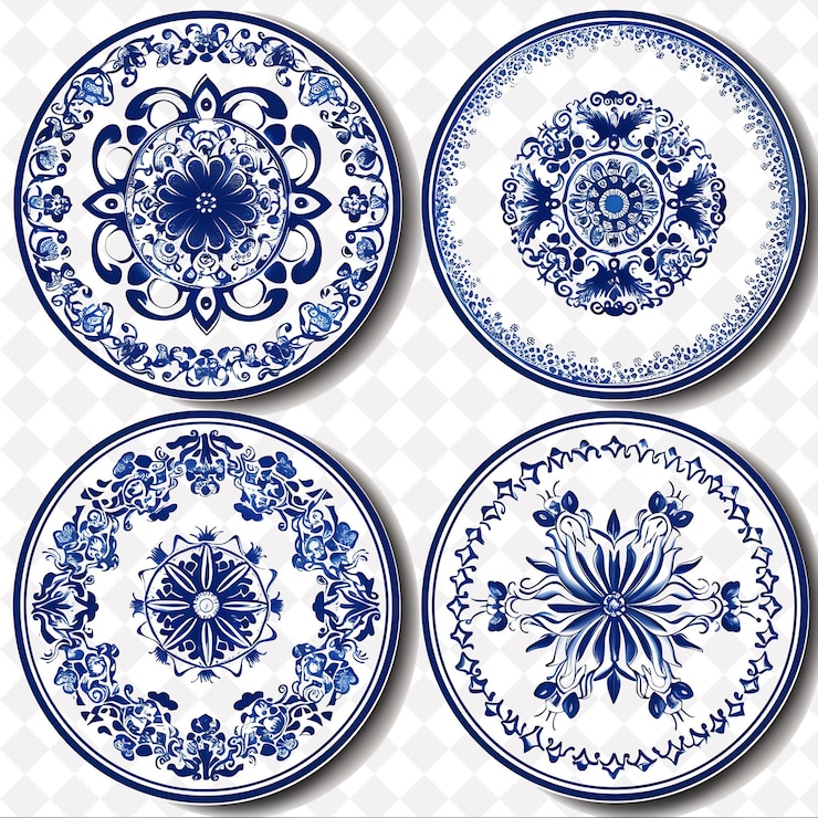 PSD ceramiche dipinte a mano con motivi vietnamiti borderlines des png collage art collections