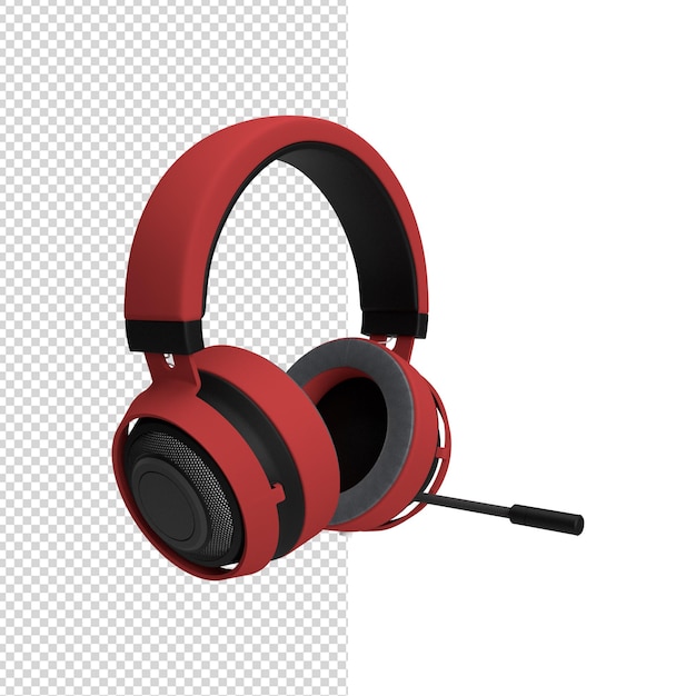 de cerca en los auriculares 3d aislado premium psd