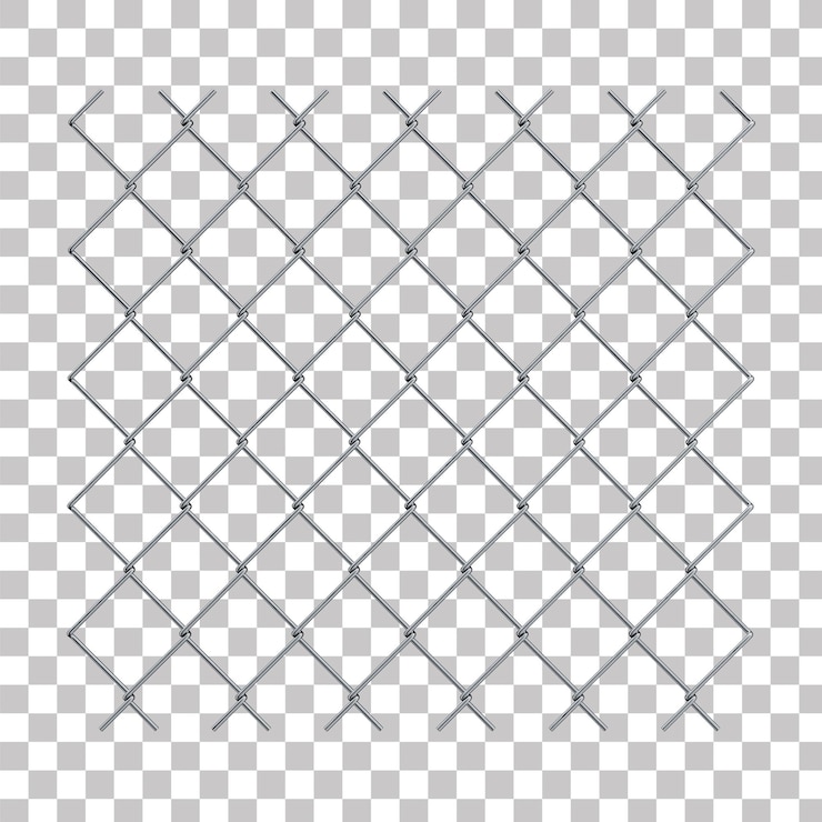 PSD cerca de ligação de cadeia galvanizada renderizada em 3d com fundo transparente
