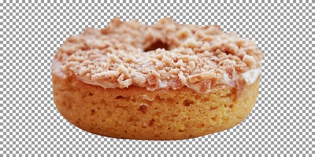 Cerca de un donut con fondo transparente