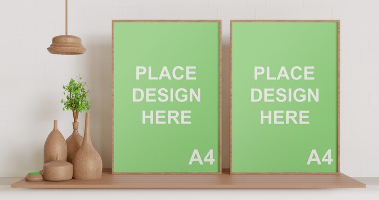 Cerca de dos maquetas de marco de madera