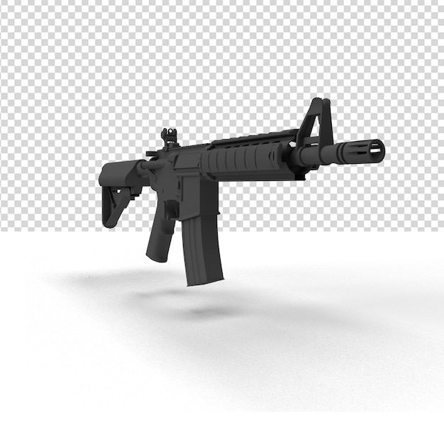 PSD cerca de una pistola en 3d rendering aislado