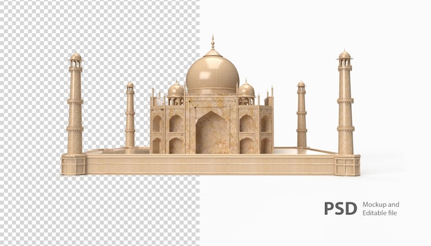 Cerca de una representación taj mahal aislada