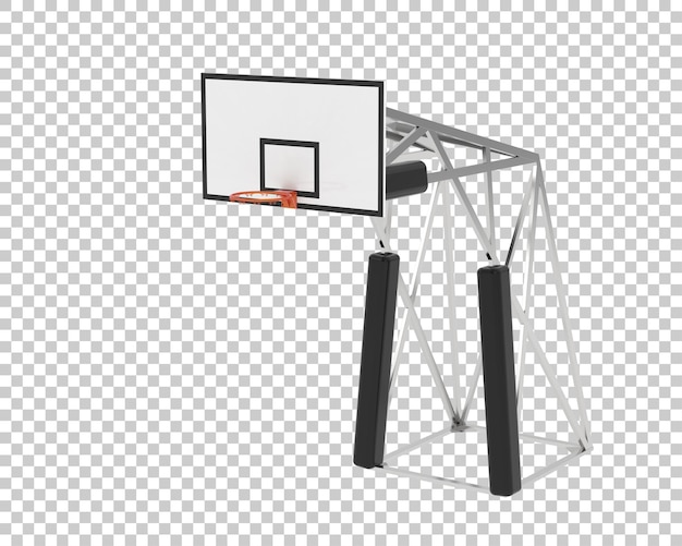 PSD un cerceau de basket-ball isolé sur l'arrière-plan illustration de rendu 3d