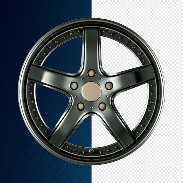 Cerchio per auto vista frontale ruota per auto per la composizione