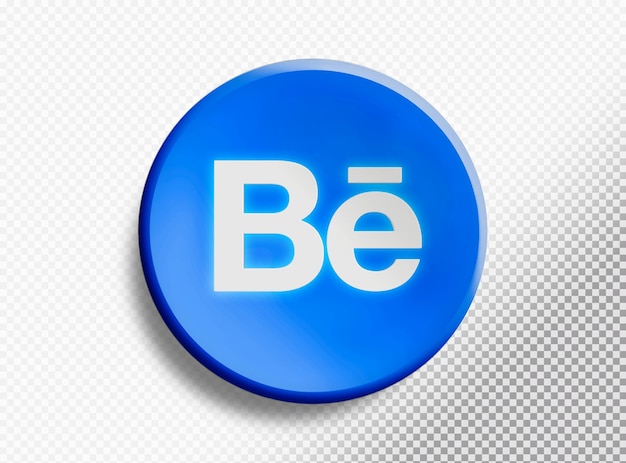 Cercle 3d Avec Logo Behance Isolé Sur Fond Transparent