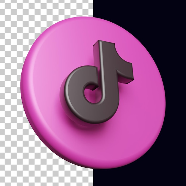 cercle 3d avec logo tiktok