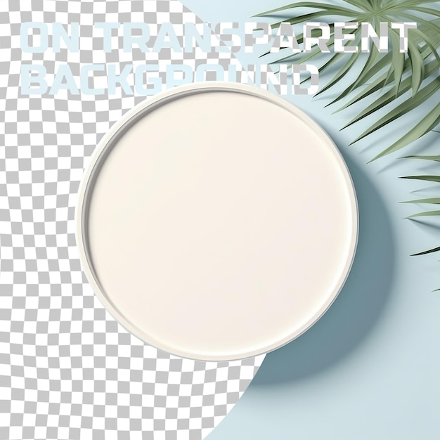 PSD un cercle blanc contraste avec un fond transparent