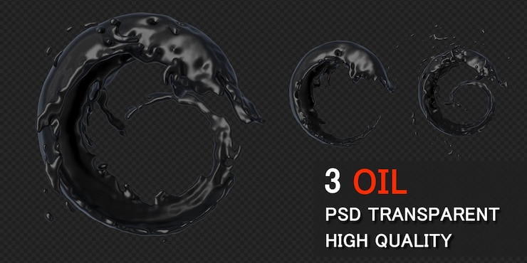 PSD cercle d'éclaboussure d'huile d'encre cadre rond en rendu 3d isolé