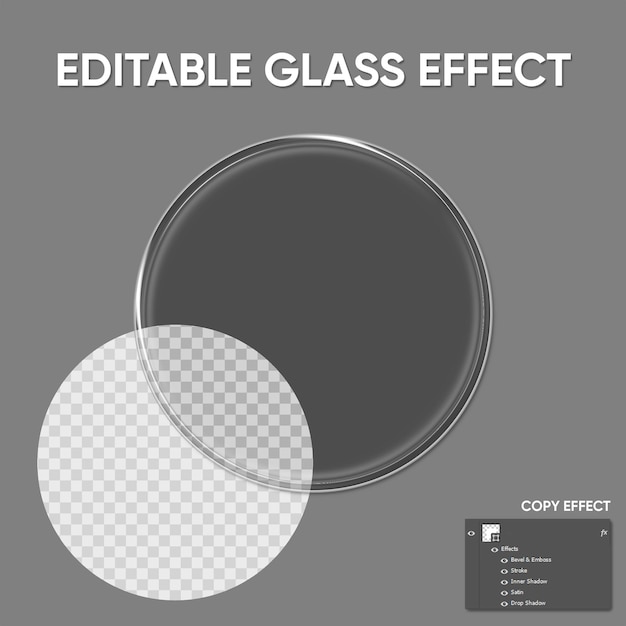 Cercle d'effet de verre modifiable