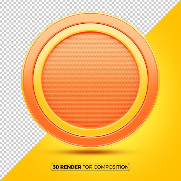 un cercle jaune avec une bordure orange