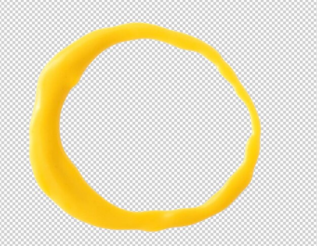 Cercle jaune avec un cercle jaune sur un fond transparent