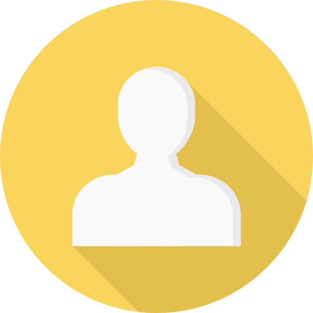 un cercle jaune avec un homme dans un cercle Jaune avec une ombre