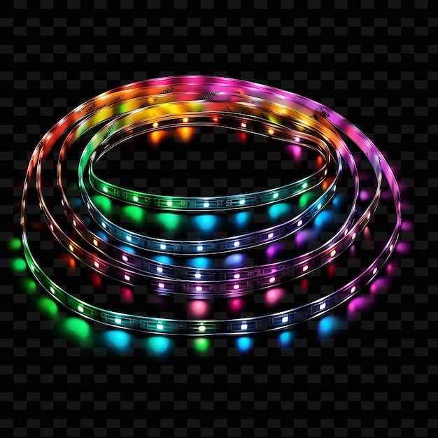 Un Cercle De Lumières Colorées Avec Un Circle De Lumière Autour De Lui