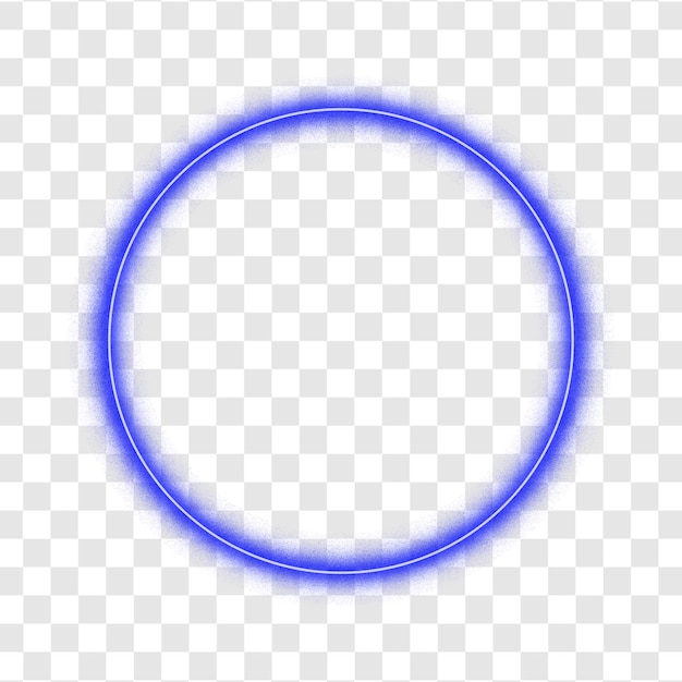 Cercle lumineux au néon bleu avec une forme d'anneau futuriste et un design moderne d'effet de lumière