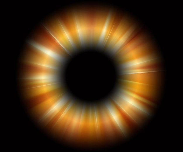 un cercle orange et jaune avec le mot feu dessus