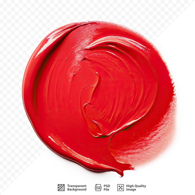 Un Cercle De Peinture Rouge Avec Un Coeur Rouge Dessus.