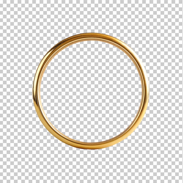 PSD cercle rond doré pour le rendu 3d de la composition sur fond transparent