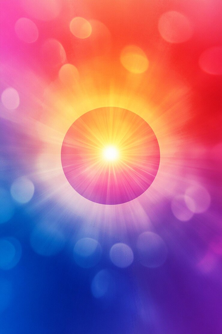 PSD un cercle avec le soleil en arrière-plan