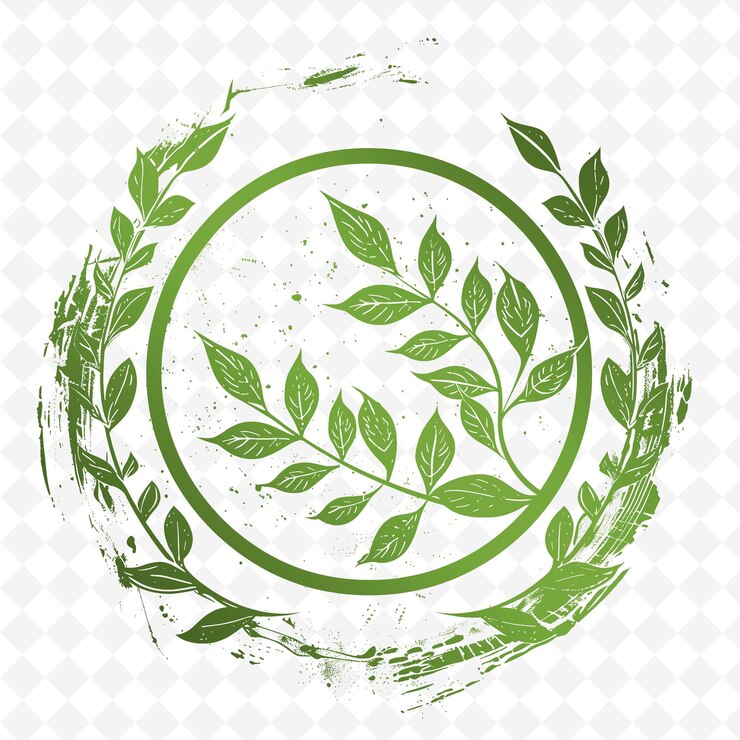 PSD un cercle vert avec un circle vert avec les mots vert dessus