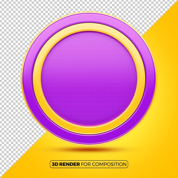 un cercle violet sur un fond jaune