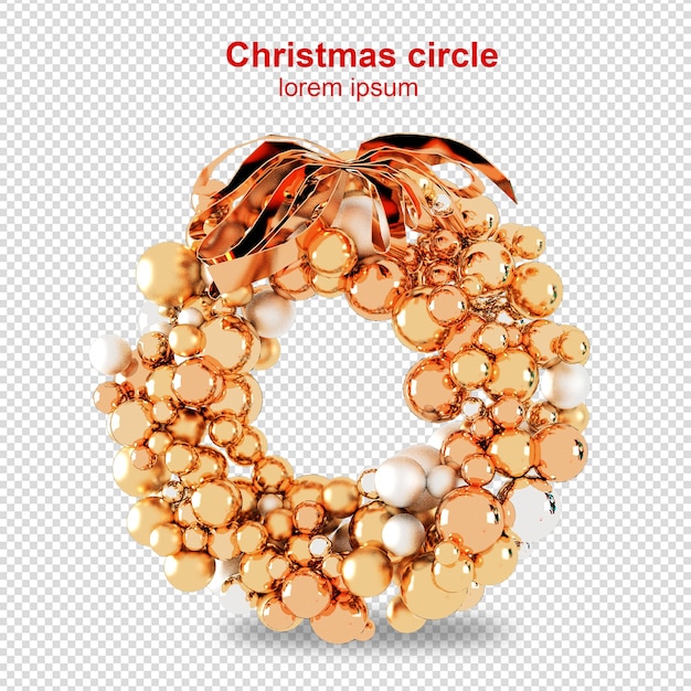 Cercles de Noël en rendu 3D