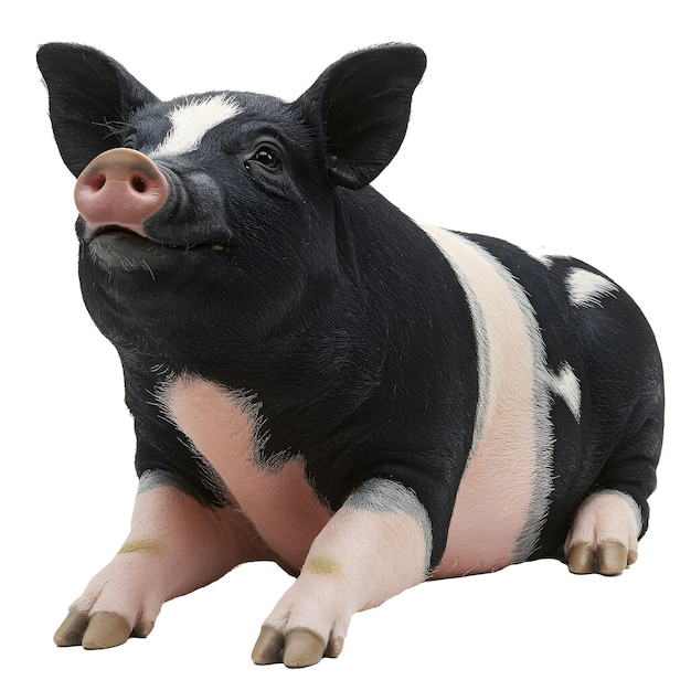cerdo en fondo blanco