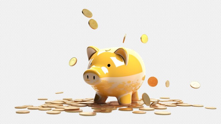 cerdo simbólico que ahorra dinero
