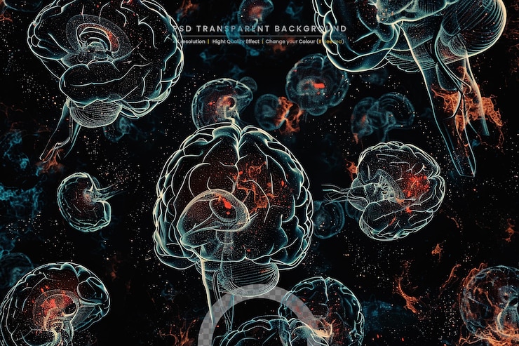 PSD cerebro blanco abstract vector sin costuras patten concepto para imprimir tarjetas de diseño web papeles de pared