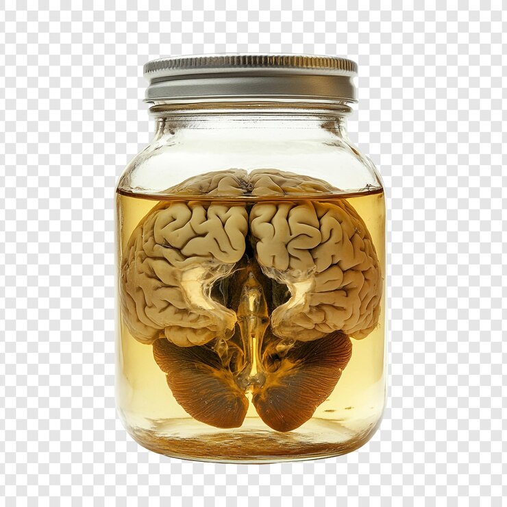 PSD el cerebro humano preservado en un frasco