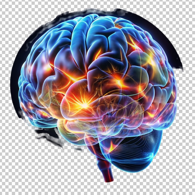 PSD un cerebro multicolor y brillante