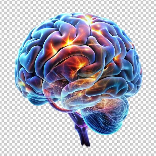 PSD un cerebro multicolor y brillante