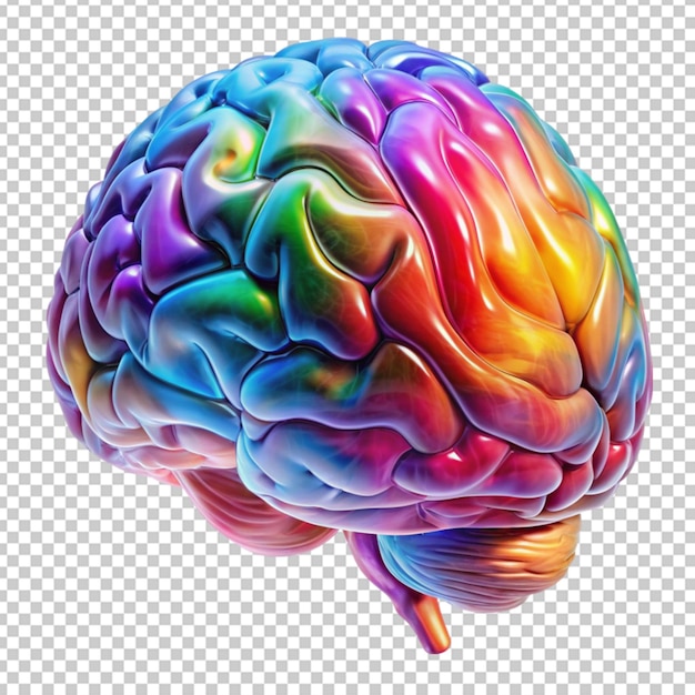 PSD un cerebro multicolor y brillante