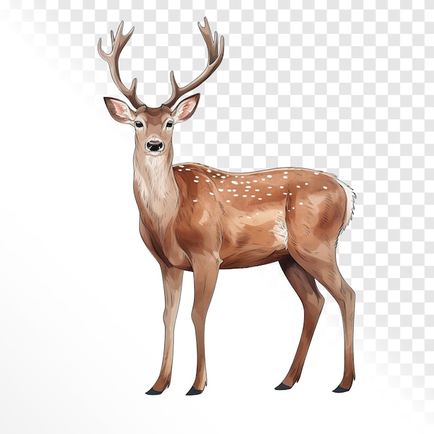 PSD un cerf sur un fond transparent