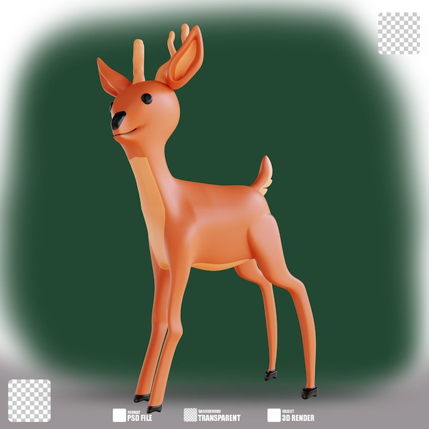 Cerf Illustration 3d