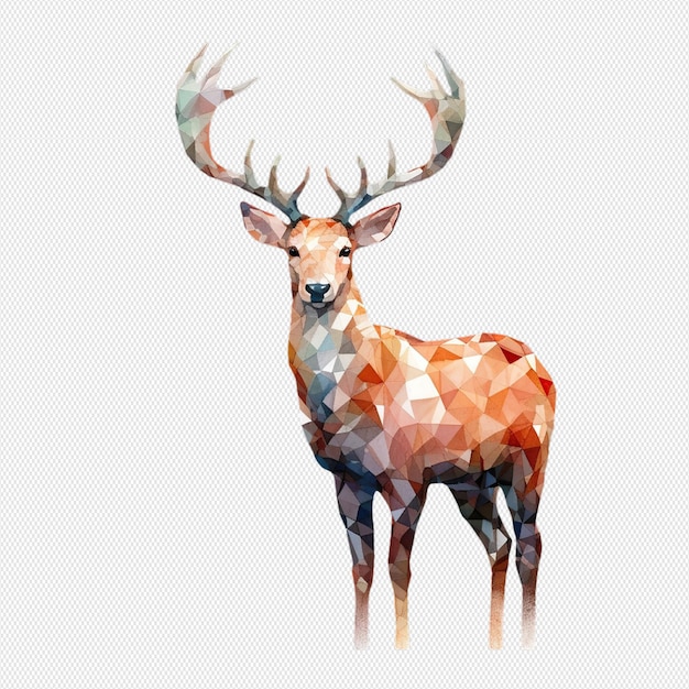 PSD cerf peint à l'aquarelle